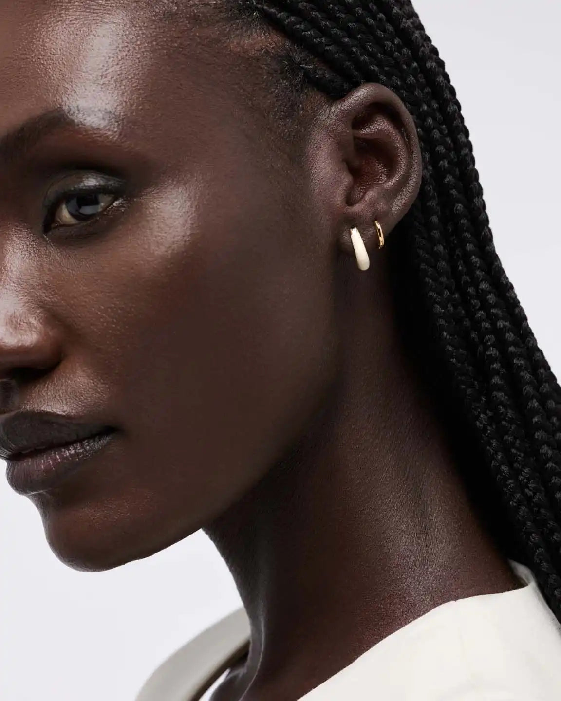 Statement Earrings - Dakota Marble Blue