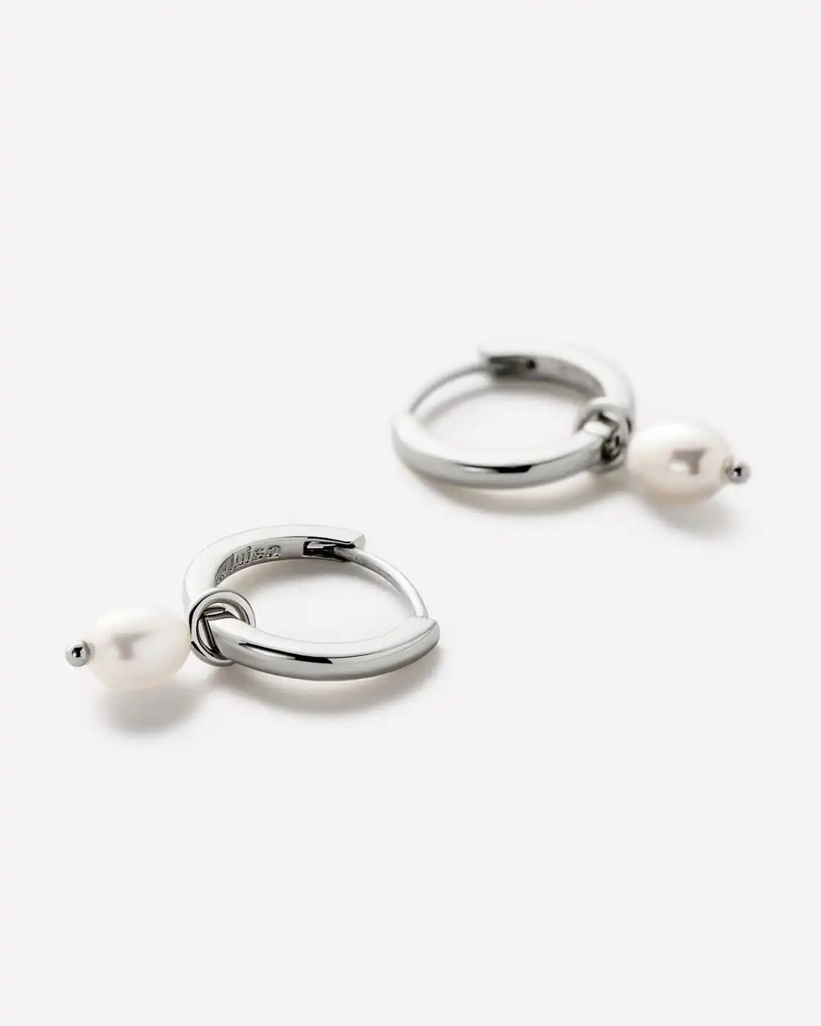 Pearl Huggie Hoops - Frida