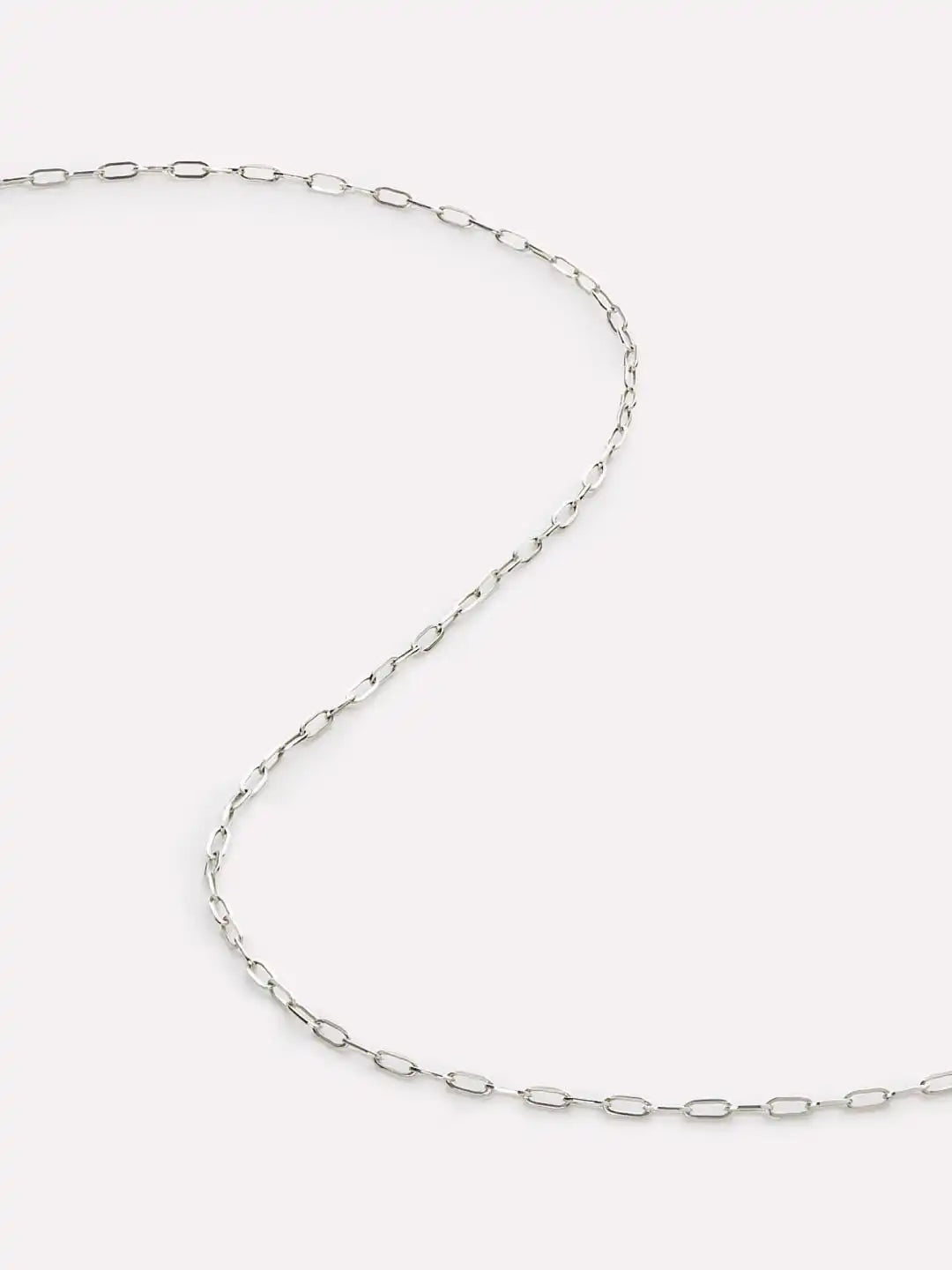 White Gold Chain - White Gold Paperclip Necklace