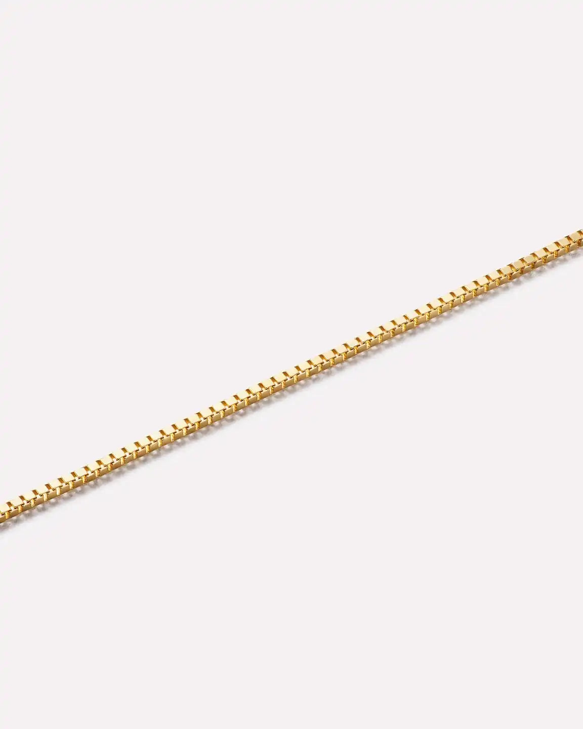 Solid Yellow Gold - Gold Mini Box Chain Bracelet