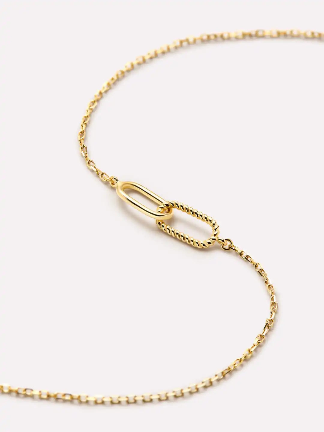 Gold Bracelet - Gold Twisted Link Bracelet