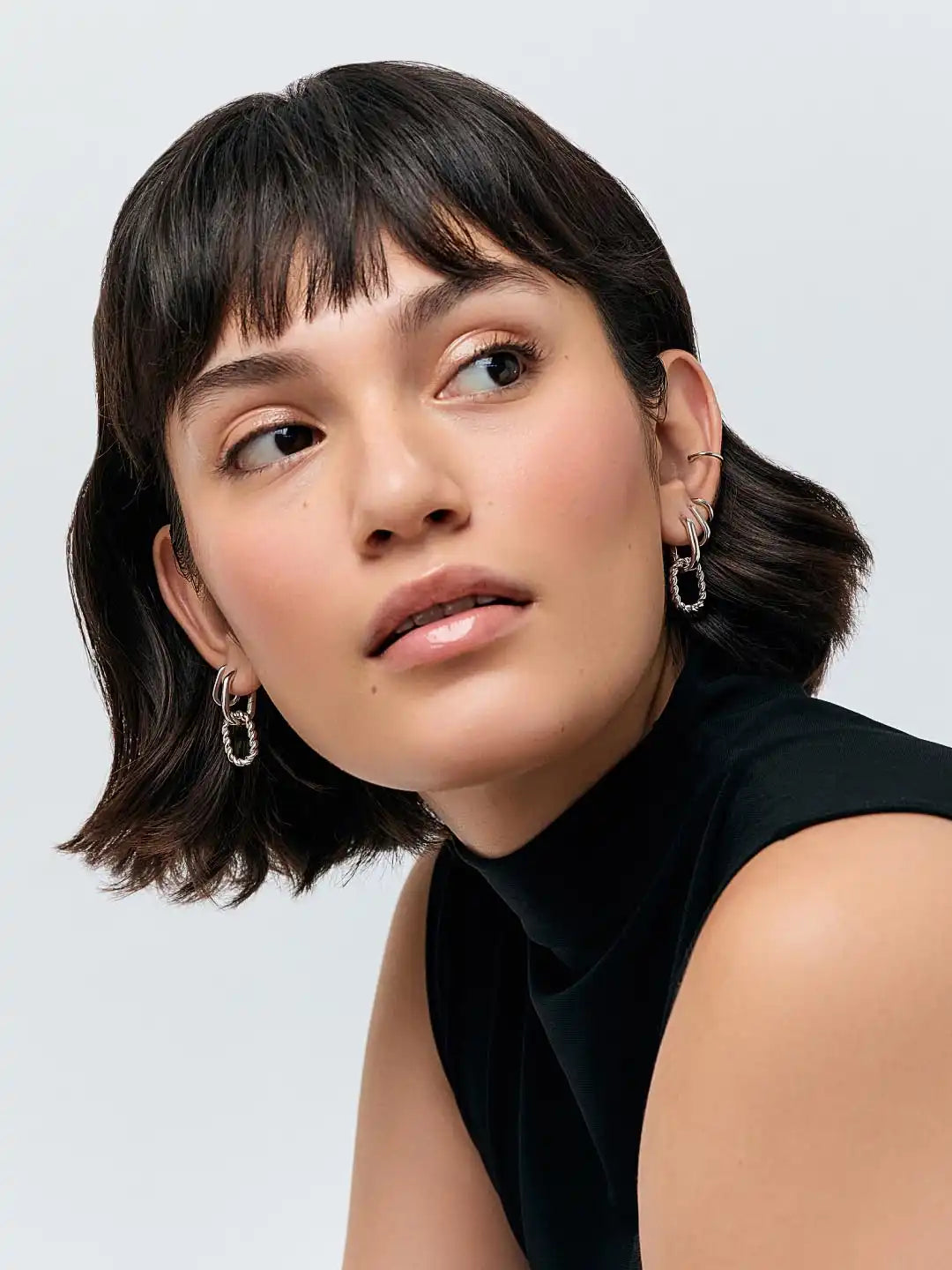 Double Hoop Earrings - Ash Double