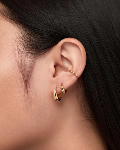 Small Gold Hoop Earrings - Nate Medium