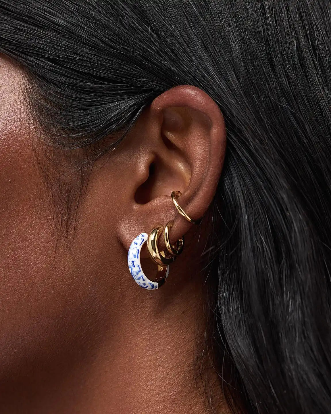 Gold Hoop Earrings - Giulia Medium