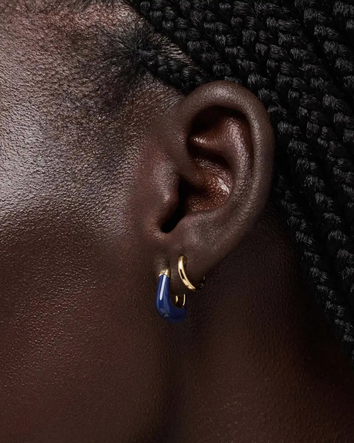 Statement Earrings - Dakota Marble Blue
