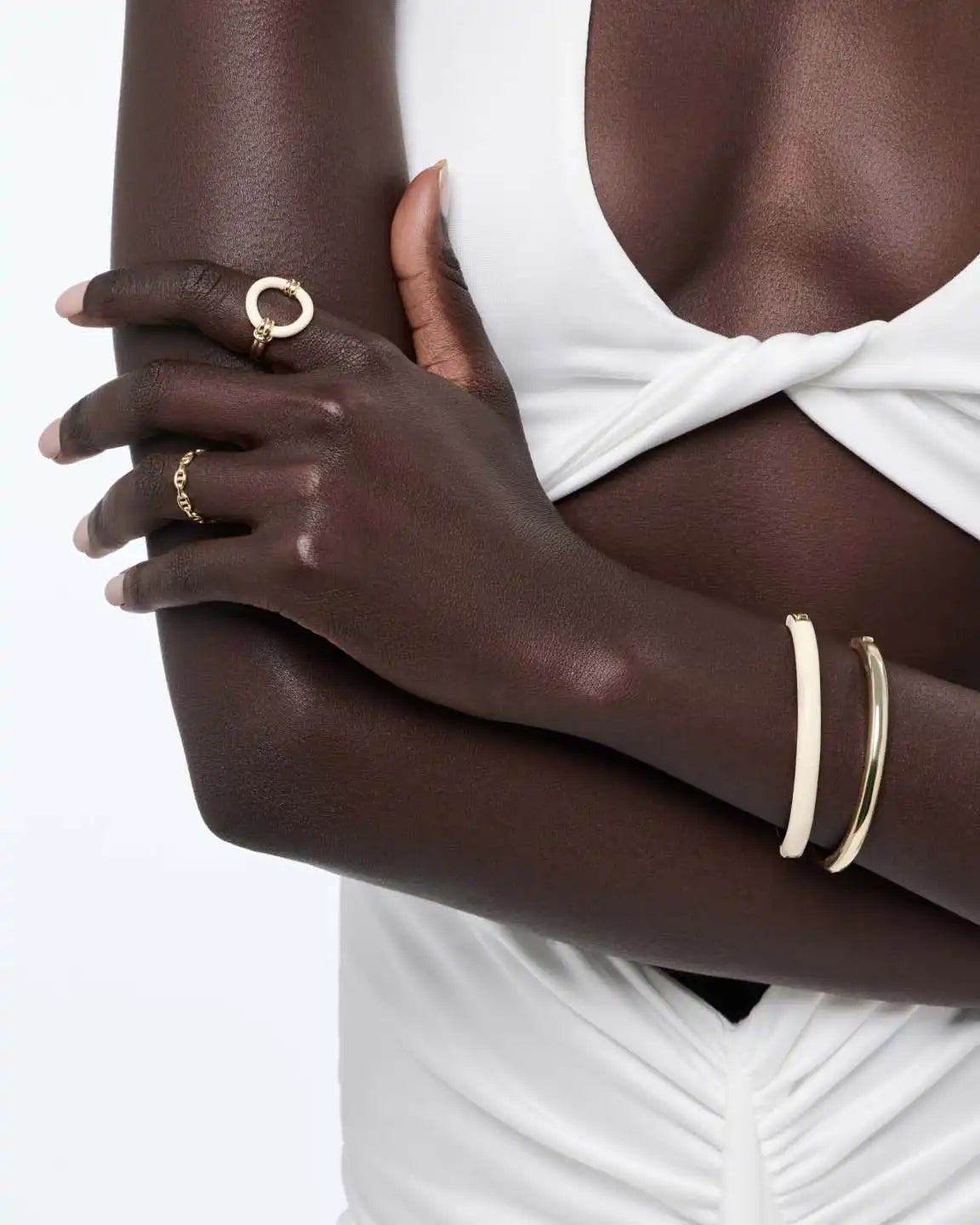 Gold Bangle Bracelet - Brynley
