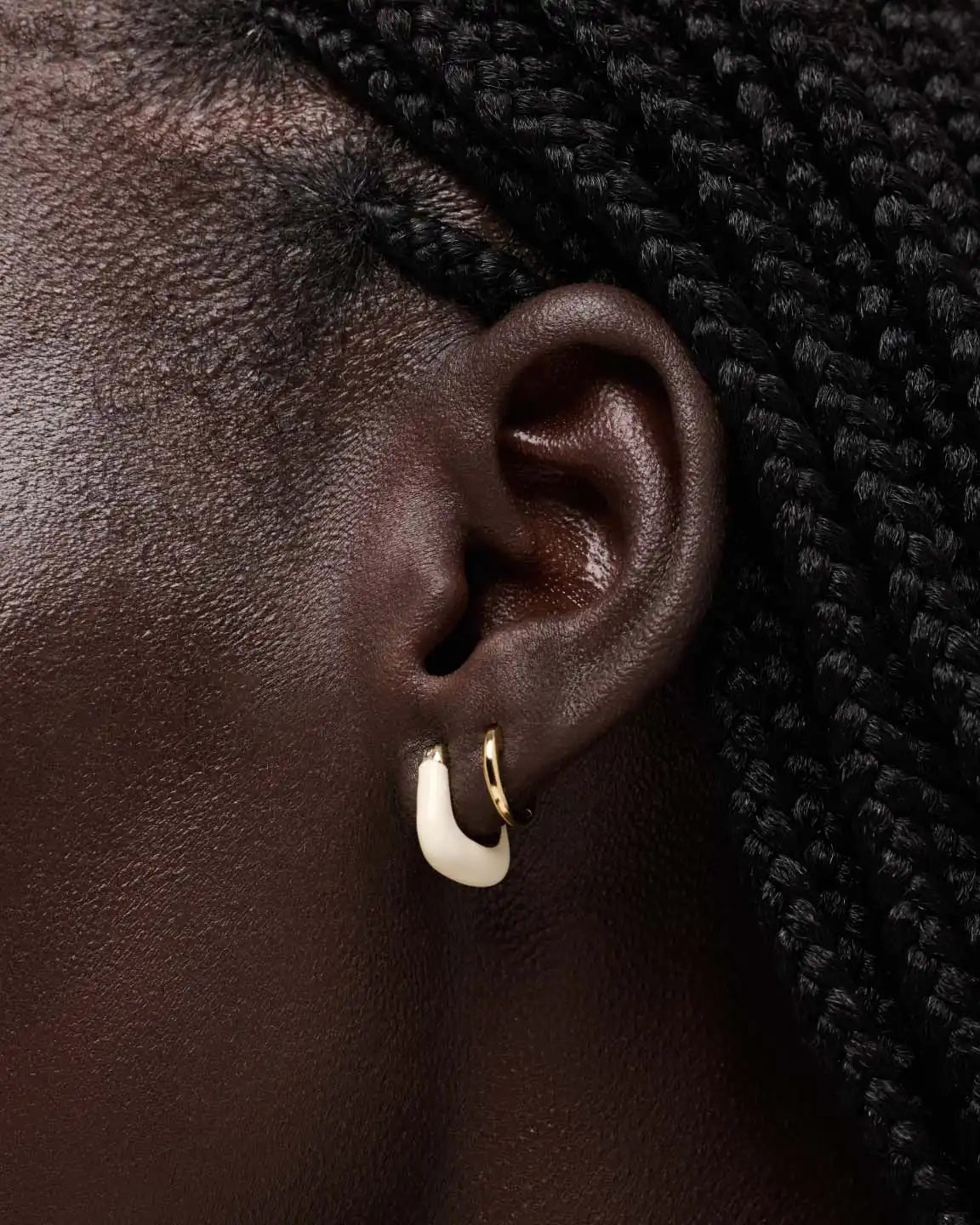 Statement Earrings - Dakota Marble Blue