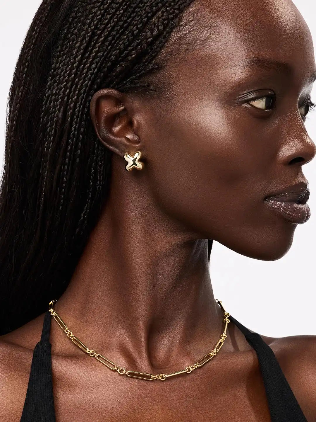 Gold Stud Earrings - Cassia