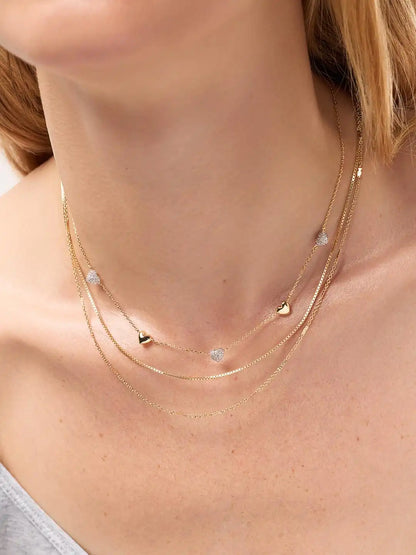 Heart Necklace - Lev Mini Station Necklace