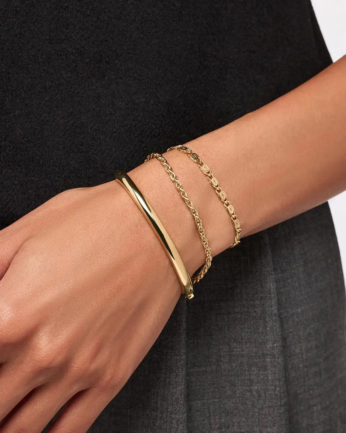 Gold Bangle Bracelet - Brynley