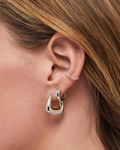 Statement Earrings - Dakota Marble Blue