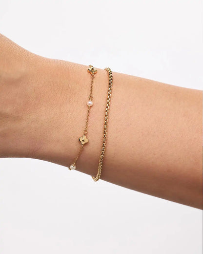 Flower Bracelet - Hannah Bracelet Rose Quartz