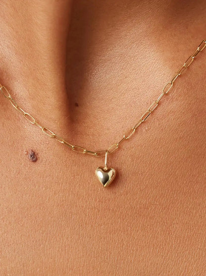 Solid Yellow Gold - Heirloom Heart Charm