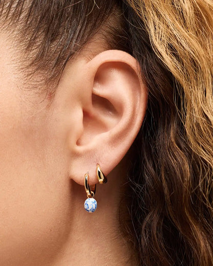 Pearl Huggie Hoops - Frida