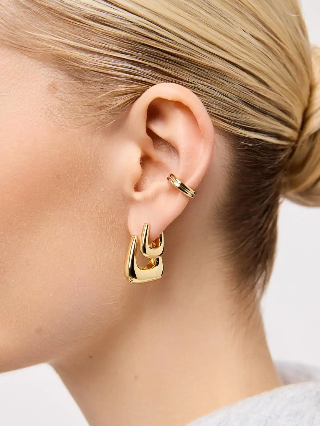 Statement Earrings - Dakota Marble Blue