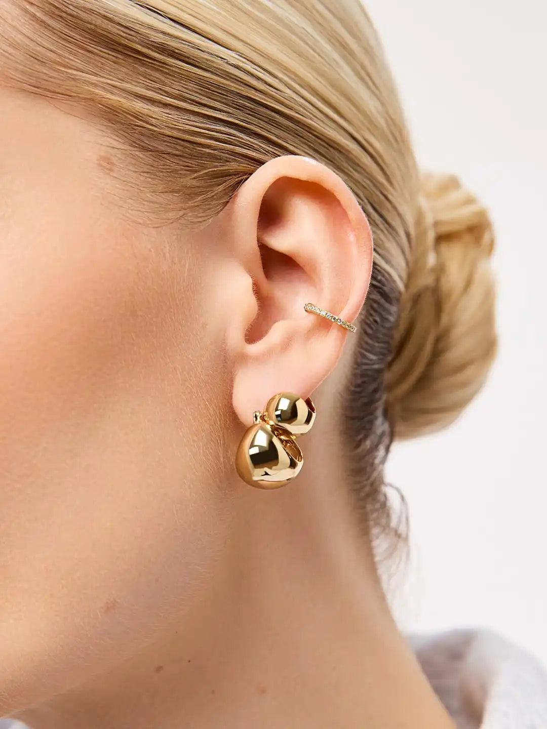 Statement Earrings - Mini Abby Marble Blue