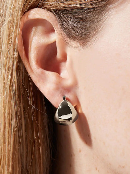 Statement Earrings - Mini Abby Marble Blue