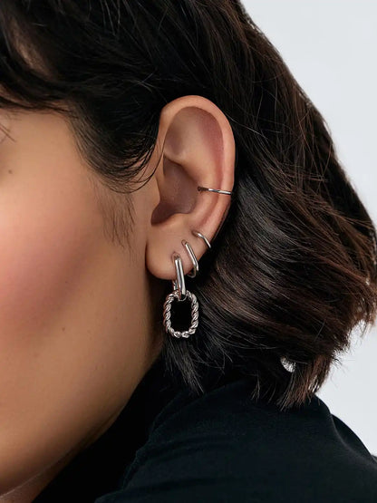 Double Hoop Earrings - Ash Double