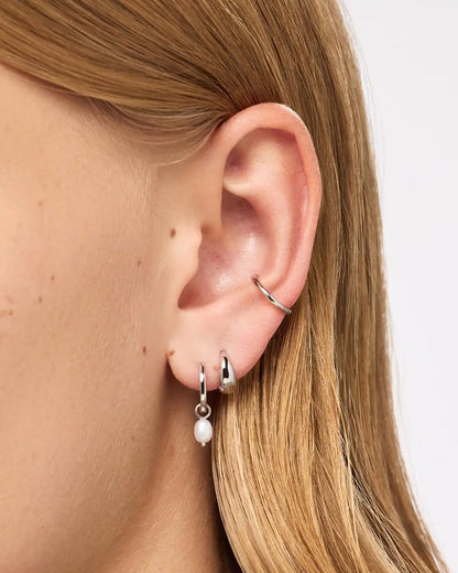 Pearl Huggie Hoops - Frida