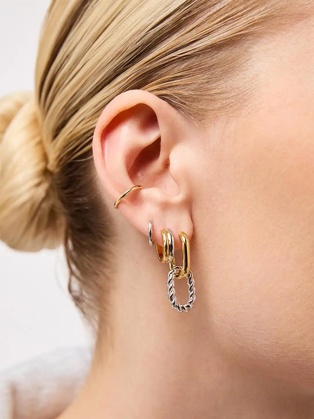 Double Hoop Earrings - Ash Double