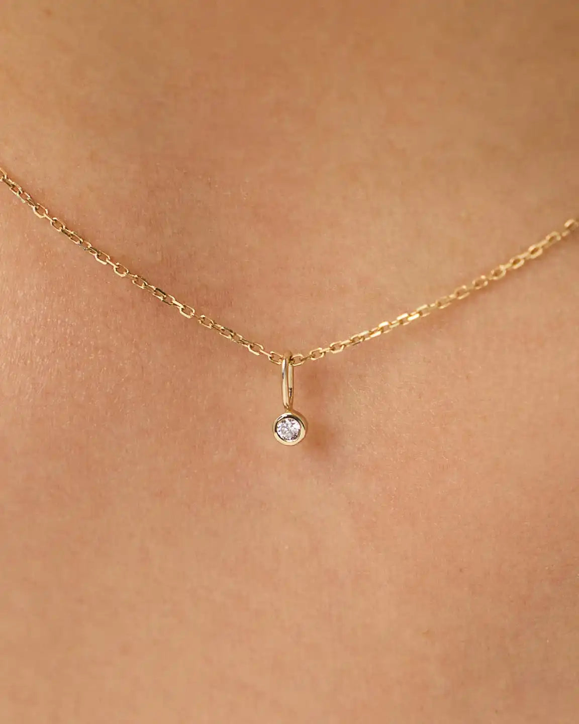 Solid Yellow Gold - Sapphire Mini Birthstone Charm