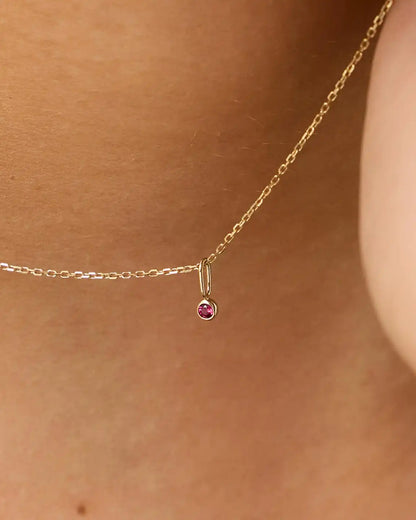 Solid Yellow Gold - Sapphire Mini Birthstone Charm