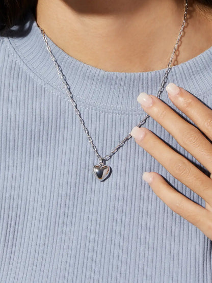 Puffed Heart Necklace - Lev