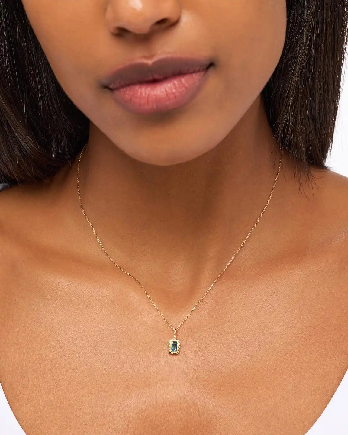 Solid Yellow Gold - Green Sapphire Heirloom Charm