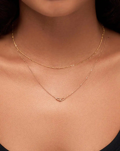Solid Yellow Gold - Figaro Chain Necklace