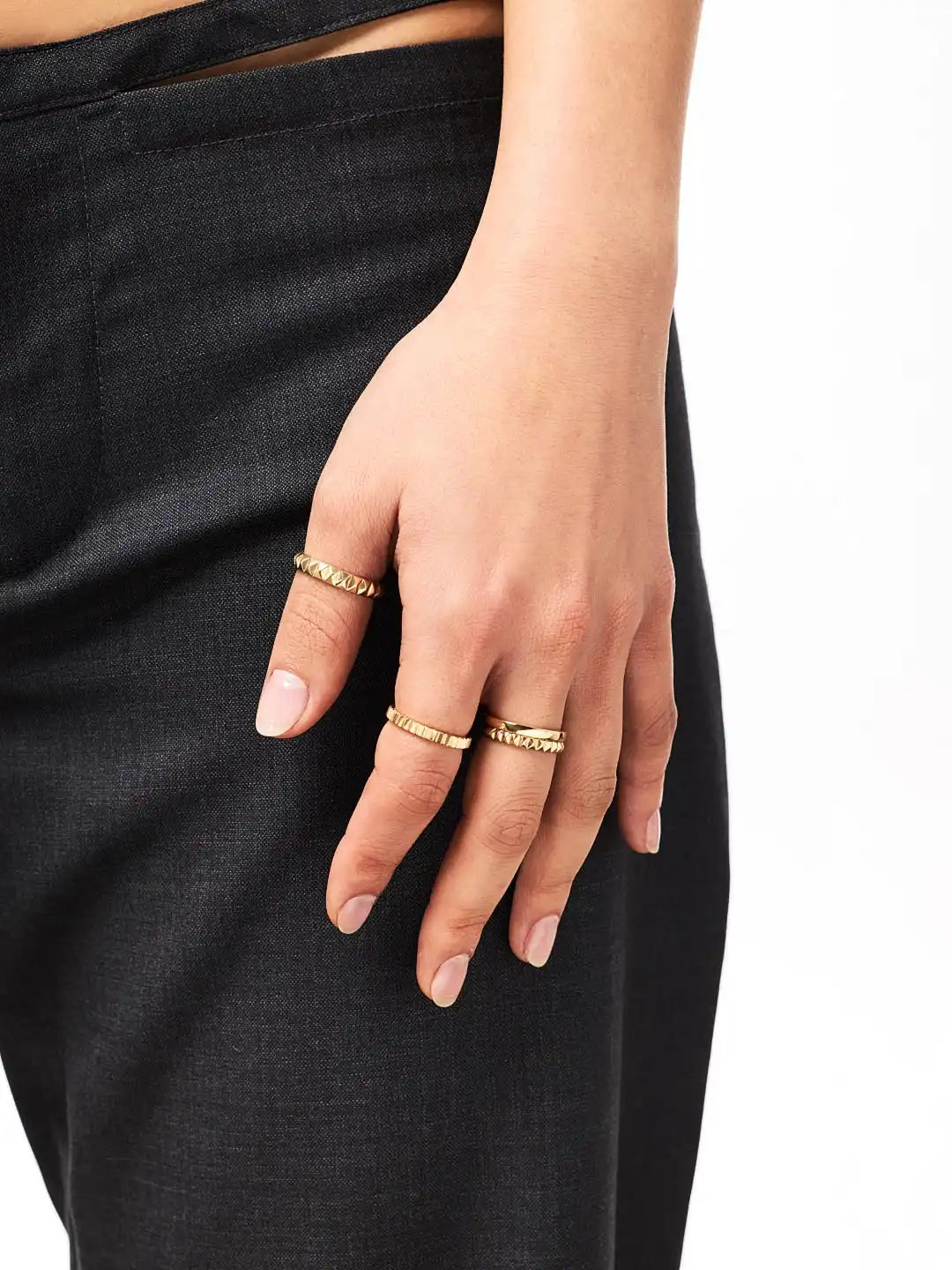 Solid Yellow Gold - Slim Eclipse Ring