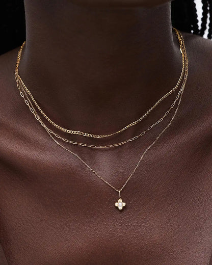 Solid Yellow Gold - Pearl Mini Liora Charm