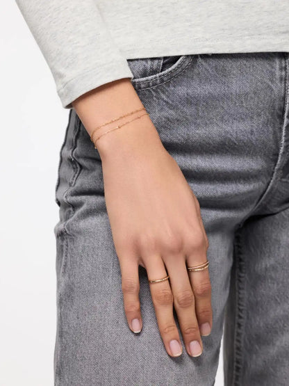 Solid Yellow Gold - Satellite Bracelet