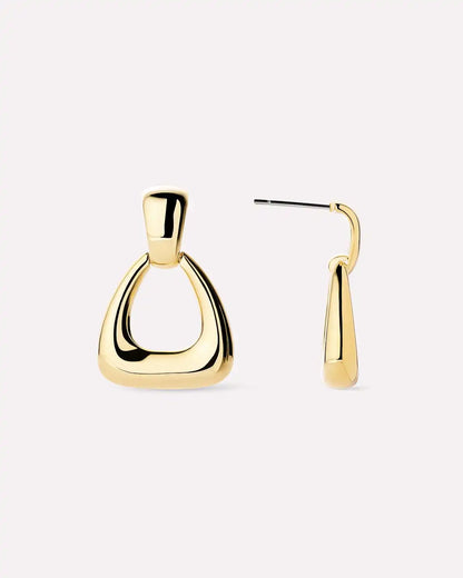 Drop Earrings - Dakota Door Knocker Marble Blue