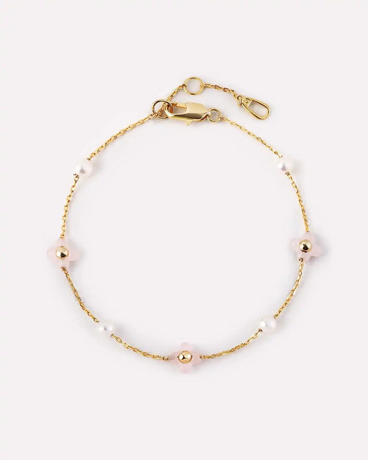 Flower Bracelet - Hannah Bracelet Rose Quartz