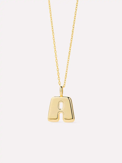Sterling Silver - Bubble Letter Necklace