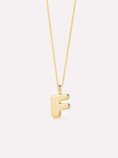 Sterling Silver - Bubble Letter Necklace
