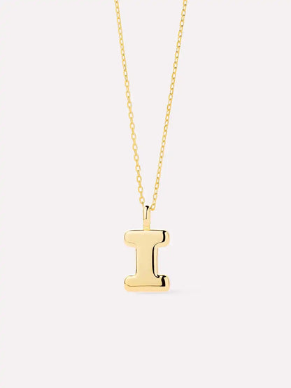Sterling Silver - Bubble Letter Necklace