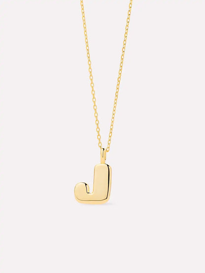 Sterling Silver - Bubble Letter Necklace