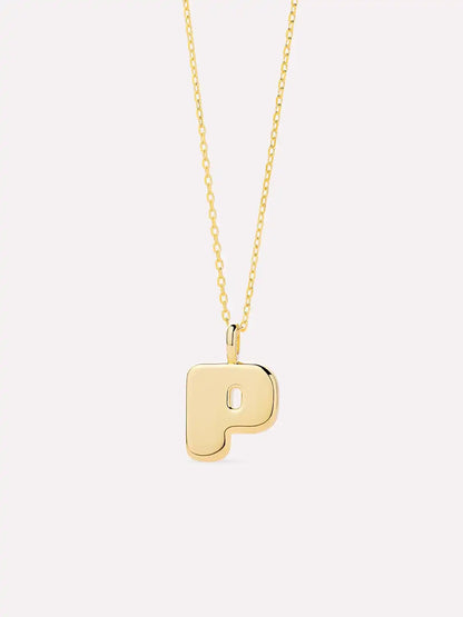 Sterling Silver - Bubble Letter Necklace