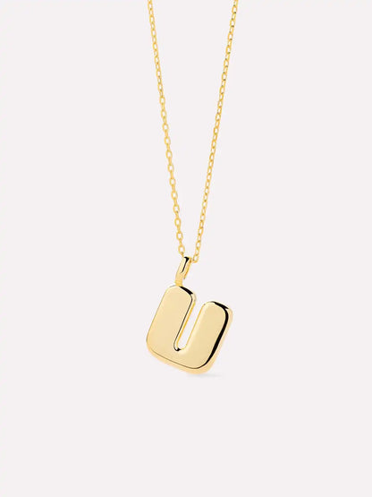 Sterling Silver - Bubble Letter Necklace