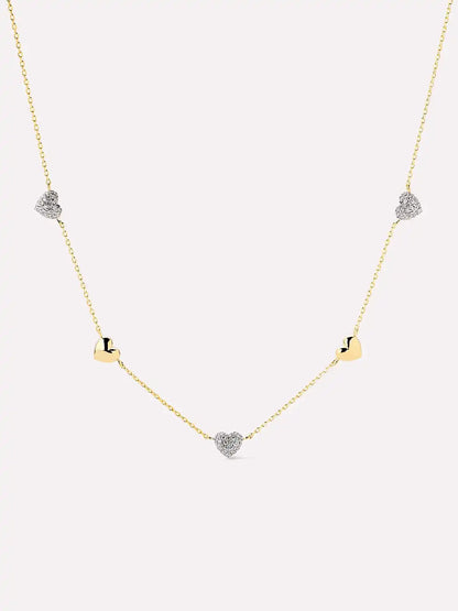 Heart Necklace - Lev Mini Station Necklace