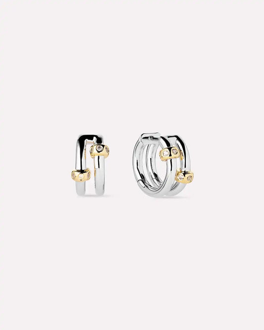 Silver Earrings - Cyrus Double