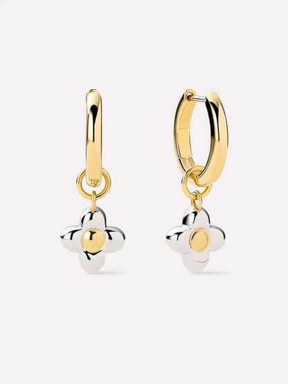 Flower Earrings - Liora Hoops Rose Quartz