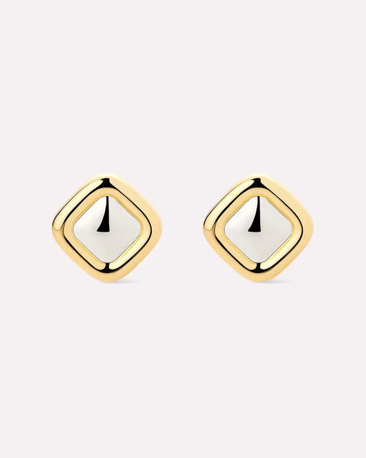 Stud Earrings - Clara Studs Two Tone