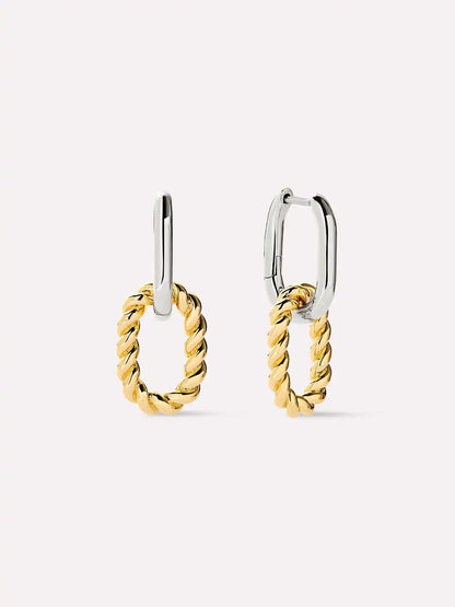 Gold Drop Earrings - Ash Double Mini