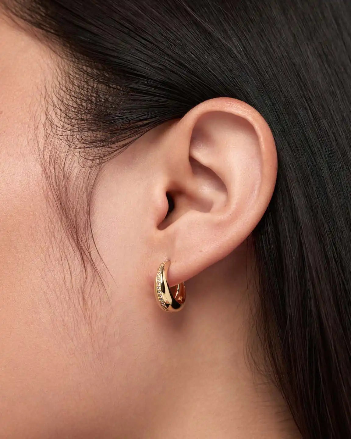 Small Gold Hoop Earrings - Nate Medium