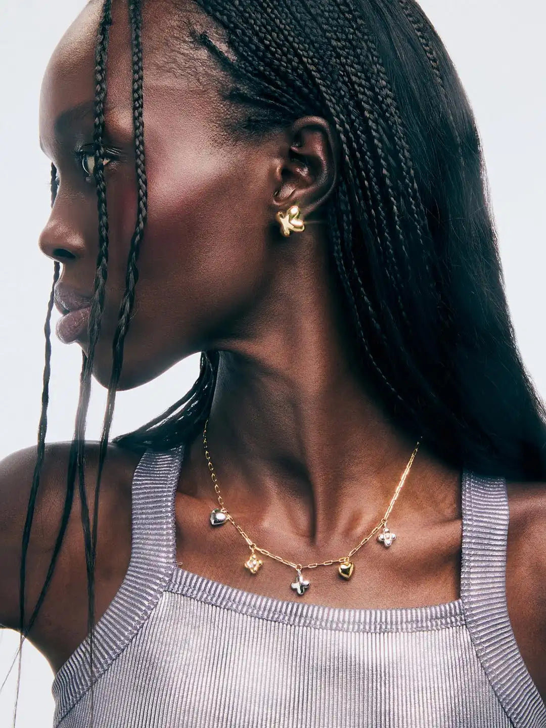 Gold Stud Earrings - Cassia