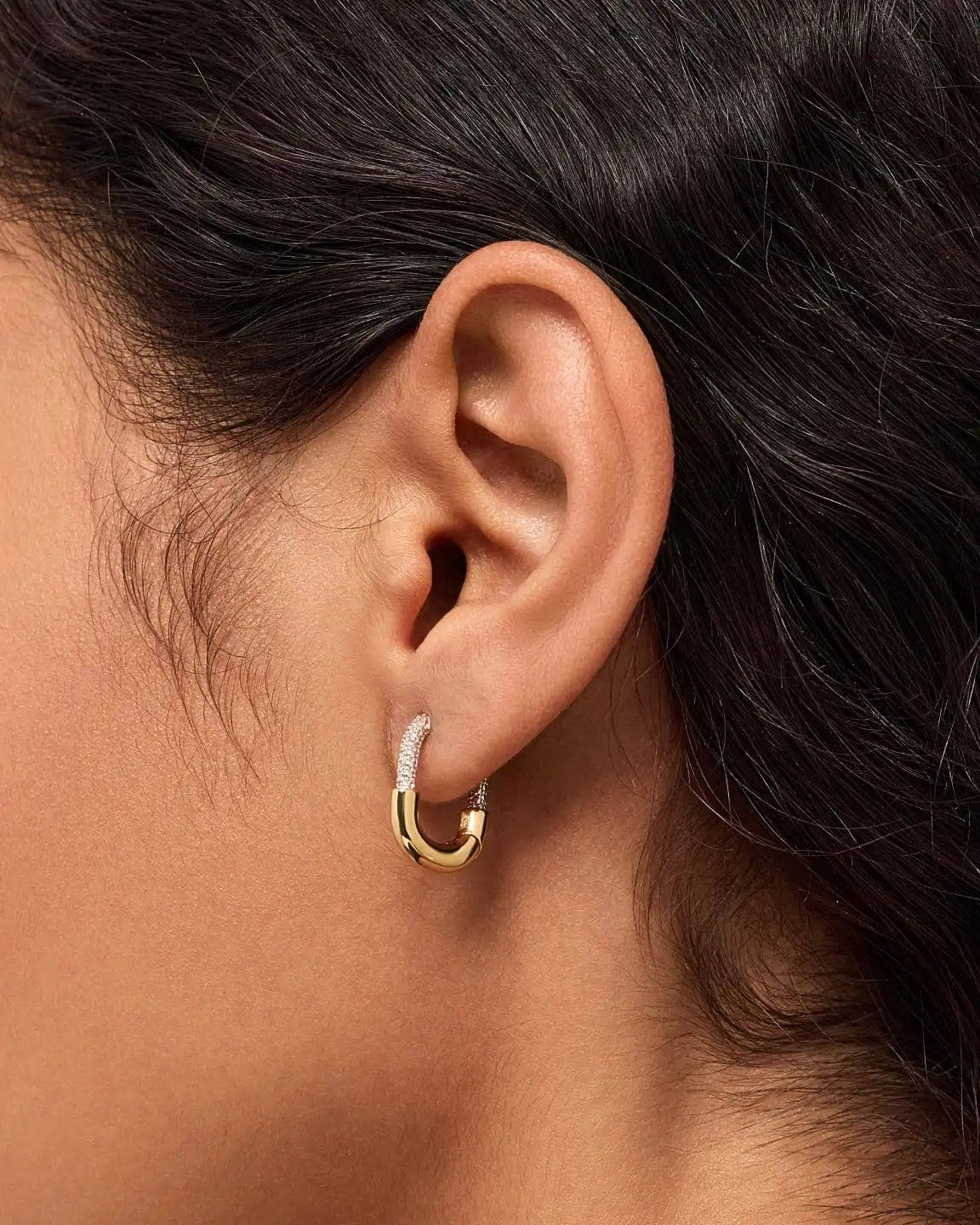 Gold Hoops - Brynley Hoops Two Tone