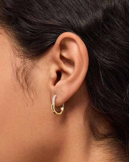 Gold Hoops - Brynley Hoops Two Tone