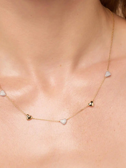 Heart Necklace - Lev Mini Station Necklace